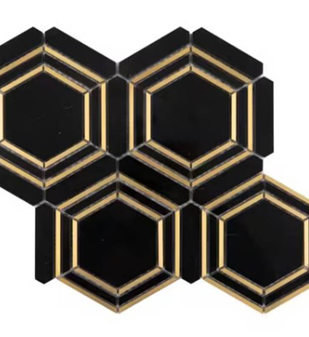 BRASS FRAMED HEXAGON1